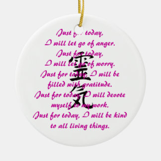 Reiki Kanji und Gebote Keramikornament