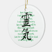 Reiki Kanji und Gebote mit Usui Keramik Ornament (Links)