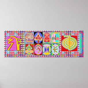 REIKI Karuna die Symbole heilender Meisters Poster