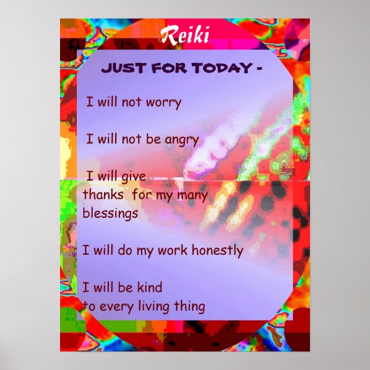 REIKI Karuna Heilung Master Symbole Poster (Vorne)