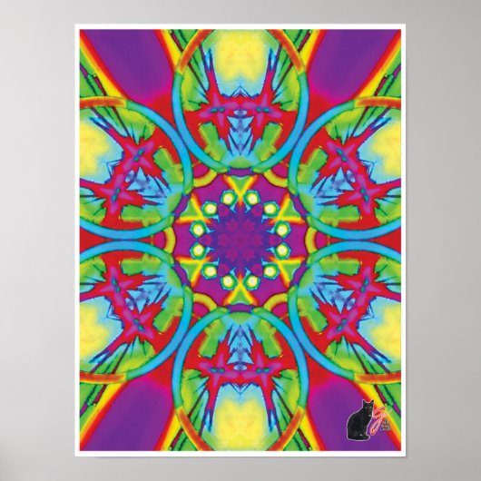Reiki Kinetic Collage Kaleidoscope Poster (Vorne)