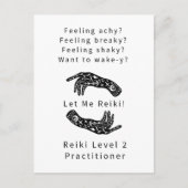 Reiki Level 2 Practitioner Riddle und Hände weiß Postkarte (Vorderseite)