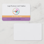 Reiki Logo Rainbow Crescent Moon & Planets Visitenkarte (Vorne/Hinten)