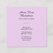 *~* Reiki Lotus Moon Energy Healer Yoga Nirvana Quadratische Visitenkarte (Rückseite)