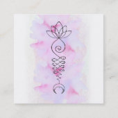 *~* Reiki Lotus Moon Energy Healer Yoga Nirvana Quadratische Visitenkarte (Vorderseite)