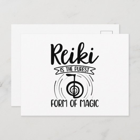 Reiki Magic | Reiki Master Meditation Gift Idea Postkarte (Vorne/Hinten)