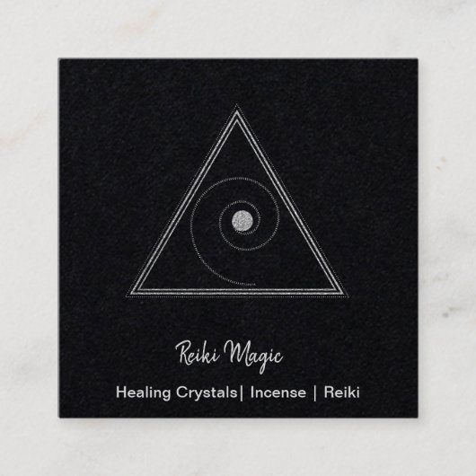 Reiki-Magie Quadratische Visitenkarte (Vorderseite)