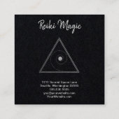 Reiki-Magie Quadratische Visitenkarte (Rückseite)