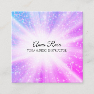*~* Reiki Massage Energy Healing Rays Quadratische Visitenkarte