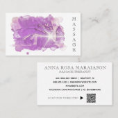 *~* Reiki Massage Therapist Massage Therapie QR Visitenkarte (Vorne/Hinten)