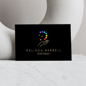 Reiki, Massage, Wellness Black Visitenkarte