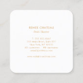 Reiki Master Business Card für Tierheilung Quadratische Visitenkarte (Rückseite)