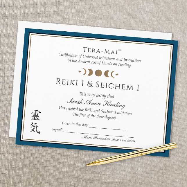 Reiki Master Certificate of Completion Award (Von Creator hochgeladen)