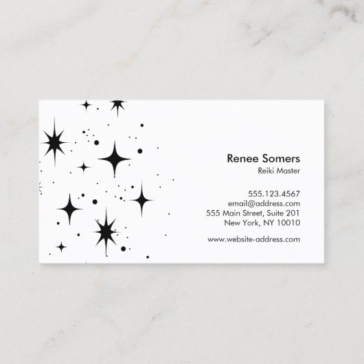 Reiki Master Chakra Energy Healer Visitenkarte (Rückseite)