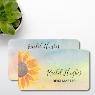 Reiki Master Colorful Business Card Visitenkarte