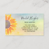 Reiki Master Colorful Sunflower Business Card Visitenkarte (Vorderseite)