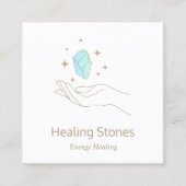 Reiki Master Crystal Healer Quadratische Visitenkarte (Vorderseite)