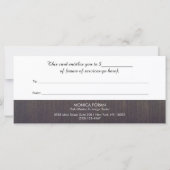 Reiki Master & Energy Heiler Geschenkgutschein (Rückseite)