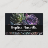 Reiki Master Energy Worker Succulals Crystals Visitenkarte (Vorderseite)