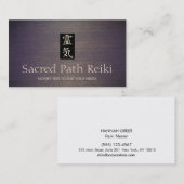 Reiki Master Gold Hanko Symbol Wood Visitenkarte (Vorne/Hinten)