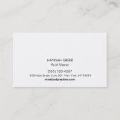 Reiki Master Gold Hanko Symbol Wood Visitenkarte (Rückseite)