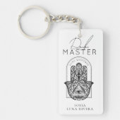 Reiki Master Hamsa Hand Evil Eye Yoga Therapist Schlüsselanhänger (Vorderseite)
