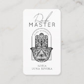 Reiki Master Hamsa Hand Evil Eye Yoga Therapist Terminkarte (Vorderseite)