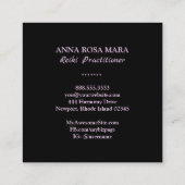 *~* Reiki Master Lehrer Symbol Rosa Glitzer Quadratische Visitenkarte (Rückseite)