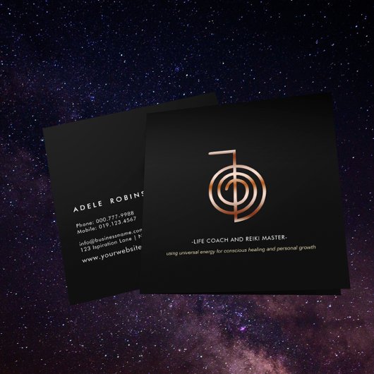 Reiki Master Life Coach Quadratische Visitenkarte