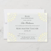 Reiki Master Lotus Certificate of Completion Award Einladung (Vorderseite)