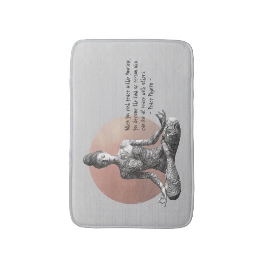 Reiki Master Lotus Pose Badematte (Vorderseite Vertikal)