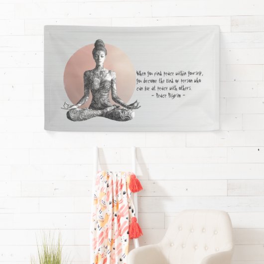 Reiki Master Lotus Pose Banner (Insitu)