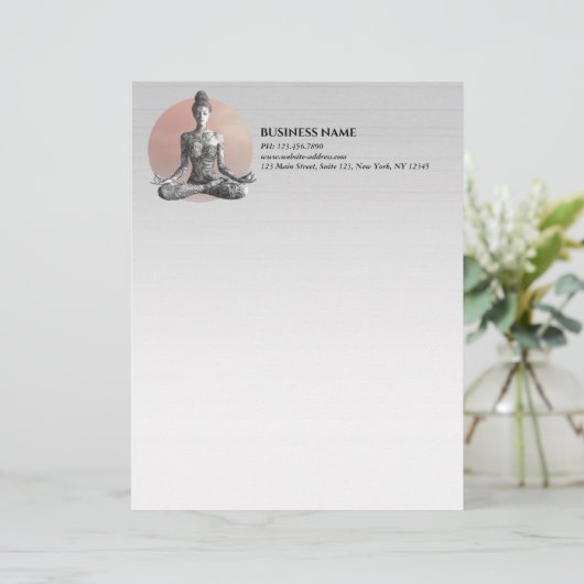 Reiki Master Lotus Pose Briefbogen (Stehend Vorderseite)