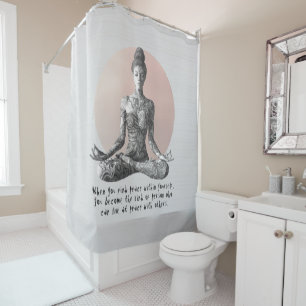 Reiki Master Lotus Pose Duschvorhang