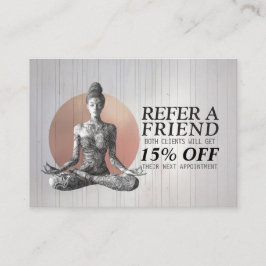 Reiki Master Lotus Pose Empfehlungskarte