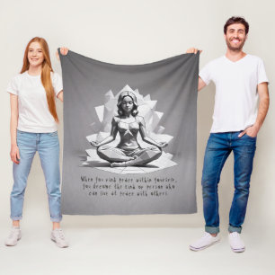 Reiki Master Lotus Pose Fleecedecke