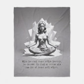 Reiki Master Lotus Pose Fleecedecke (Vorderseite)