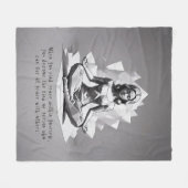 Reiki Master Lotus Pose Fleecedecke (Vorderseite (Horizontal))