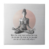 Reiki Master Lotus Pose Fliese (Vorderseite)