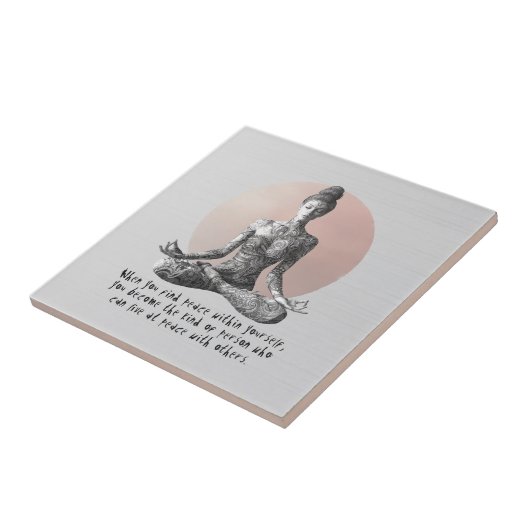 Reiki Master Lotus Pose Fliese (Seite)