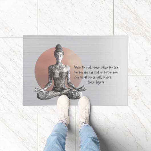 Reiki Master Lotus Pose Fußmatte (Indoor)