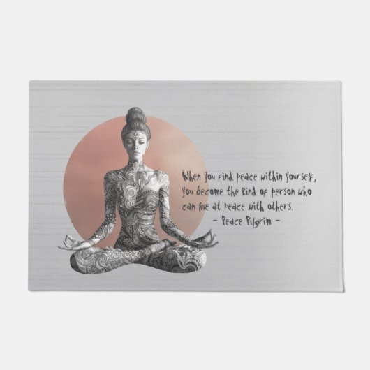 Reiki Master Lotus Pose Fußmatte (Vorderseite)