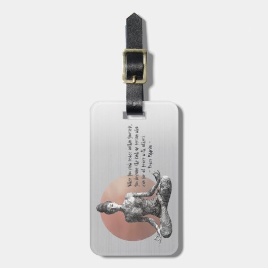 Reiki Master Lotus Pose Gepäckanhänger (Vorderseite vertikal)