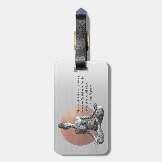 Reiki Master Lotus Pose Gepäckanhänger (Rückseite vertikal)