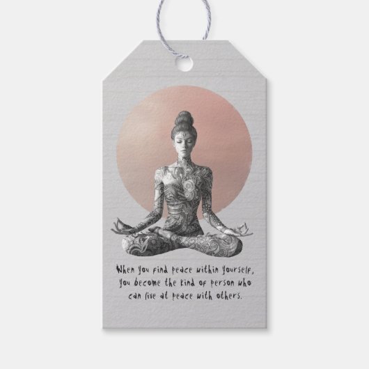 Reiki Master Lotus Pose Geschenkanhänger (Vorderseite)
