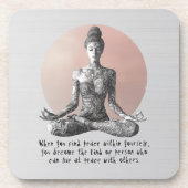 Reiki Master Lotus Pose Getränkeuntersetzer (Vorderseite)