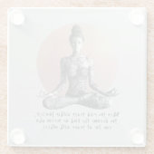 Reiki Master Lotus Pose Glasuntersetzer (Rückseite)