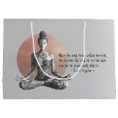 Reiki Master Lotus Pose Große Geschenktüte (Rückseite)