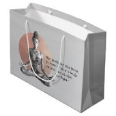 Reiki Master Lotus Pose Große Geschenktüte (Rückseite Schrägansicht)