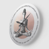 Reiki Master Lotus Pose Große Wanduhr (Winkel)